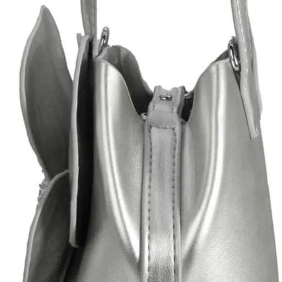 Women's PU Leather Floral Clutch Crossbody Bag Evening Party Wedding - Picture 2 of 7